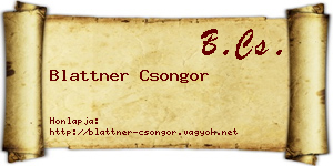 Blattner Csongor névjegykártya